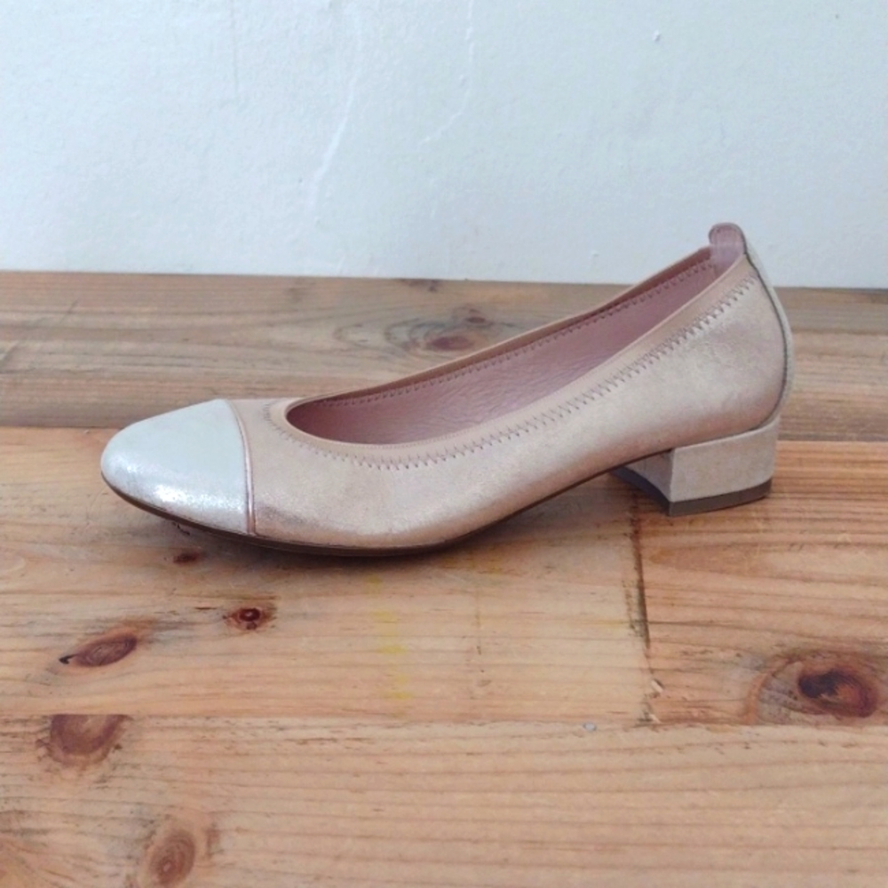 Hispanitas Joy is a Choice 2 Tone Metallic Block Heel Shoe Size 39 US Size 9
